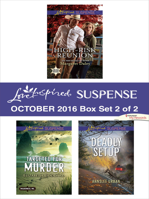 Title details for Harlequin Love Inspired Suspense October 2016, Box Set 2 of 2 by Margaret Daley - Wait list